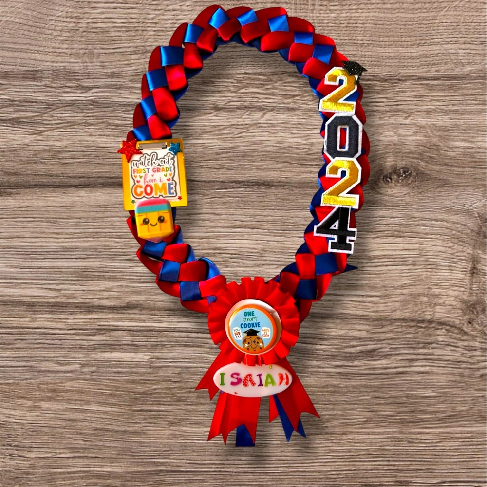 Personalized Graduation Lei Ribbon Kindergarten Graduate Accents Custom Made